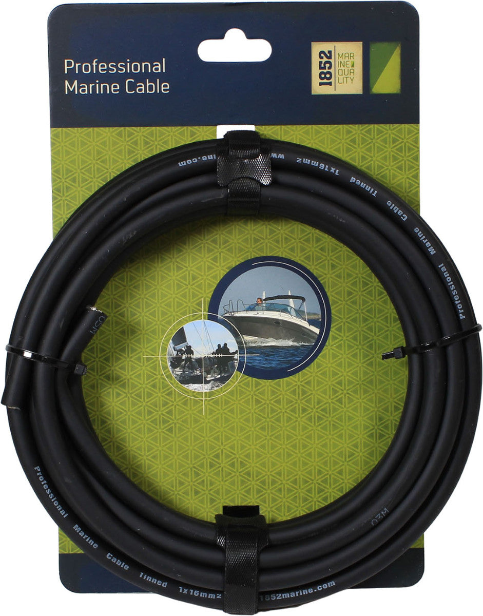 1852 Elektrisk kabel fortinnet 16mm² 5 m Sort